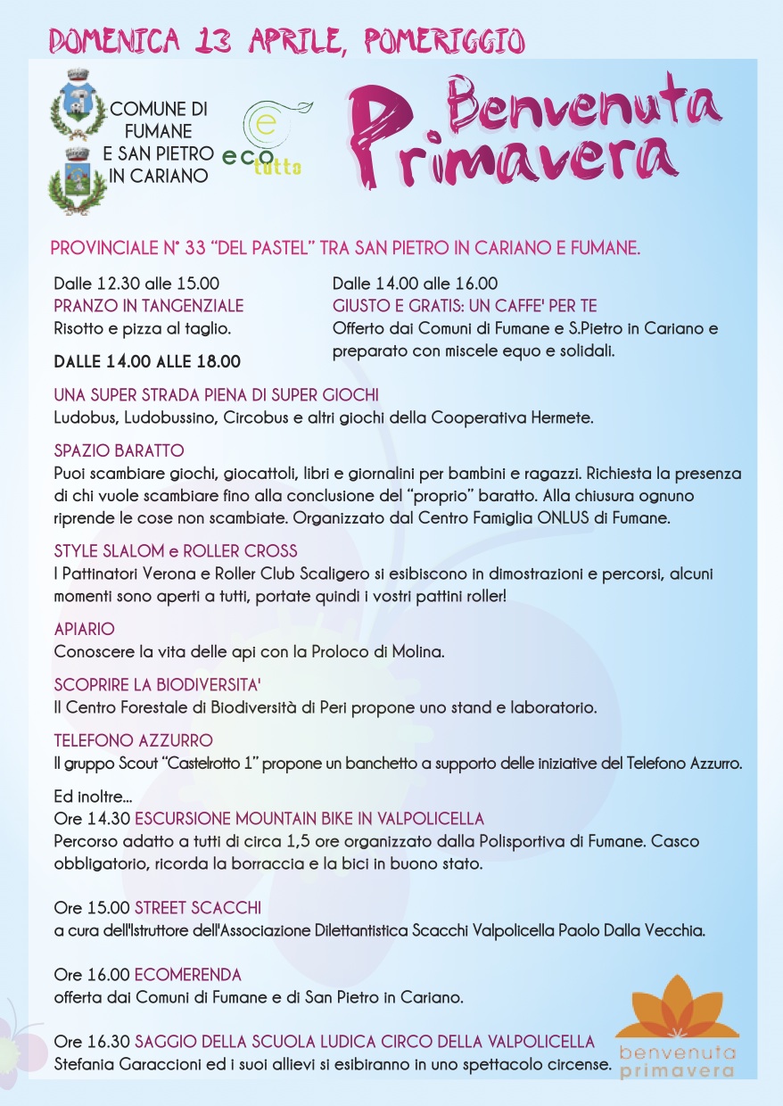 Benvenuta Primavera 13 aprile 2014
